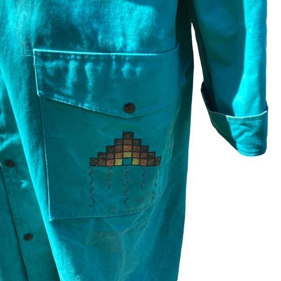 Vintage Saddlesmith Outfitters horseback riding duster long coat large. 0525 - Picture 6 of 10